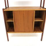 Scandinavian teak chest of drawers-bookcase, Sweden, 1950