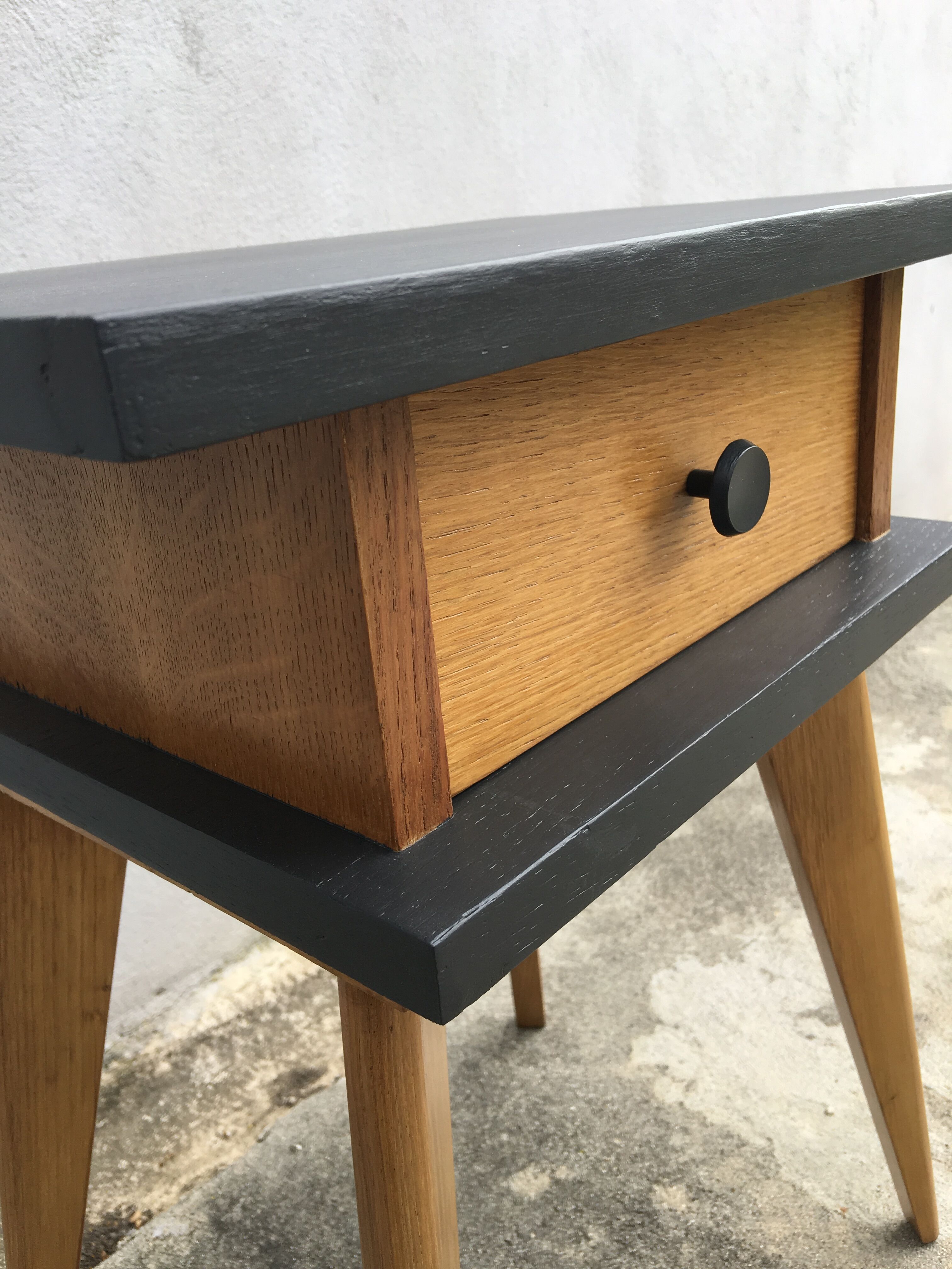 Vintage bedside feet compass restyled