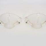 Pair of Ezan style glass wall lights from the 30s and 40s