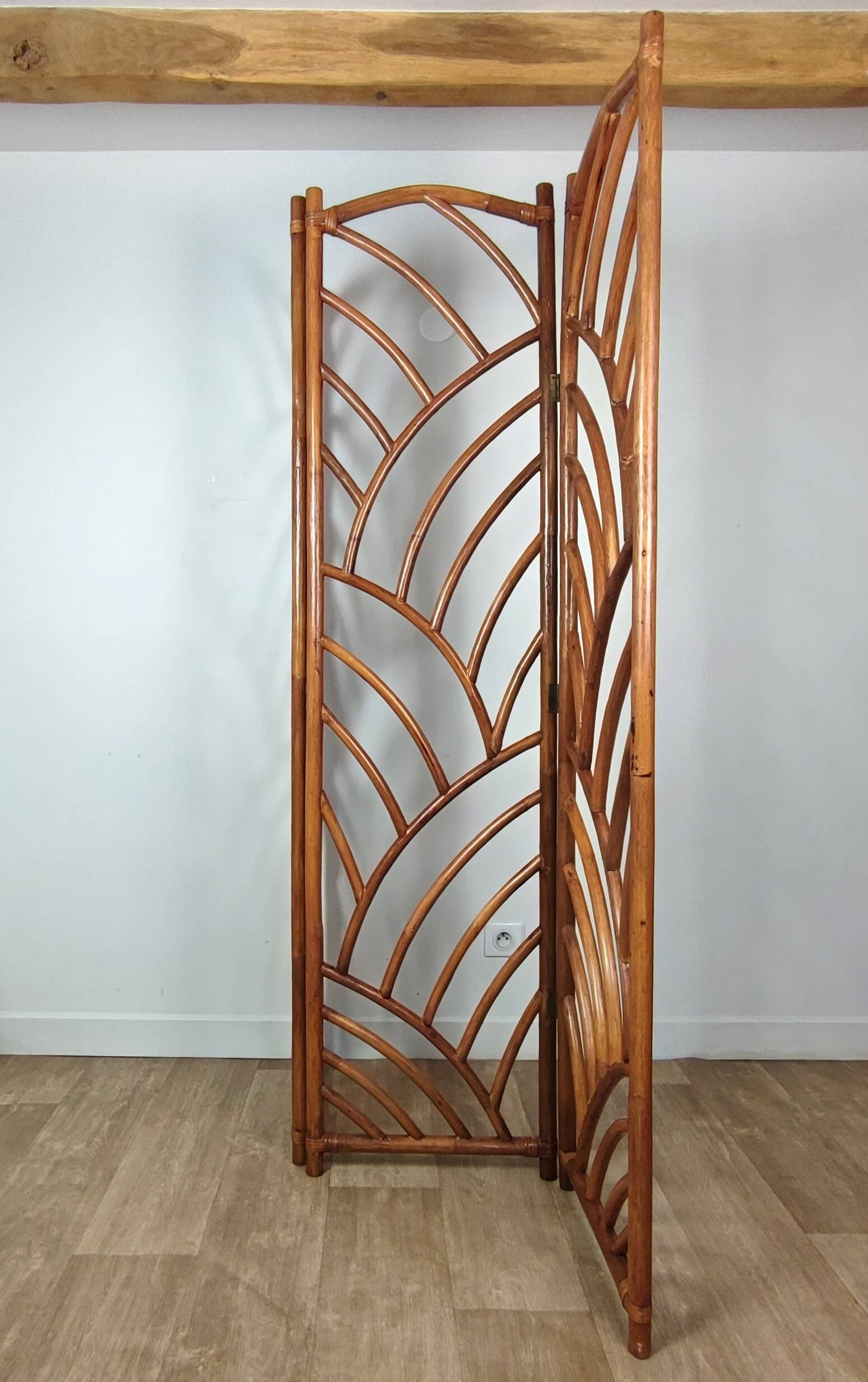 Bamboo and rattan screen