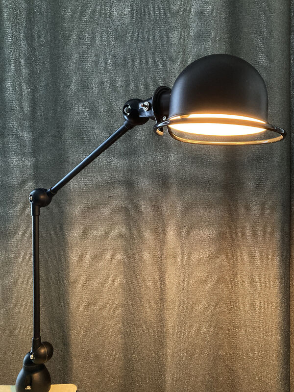 Lampe Jielde deux bras noir satin originale 1960