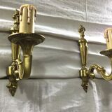 Pair of applique 1 bronze lights