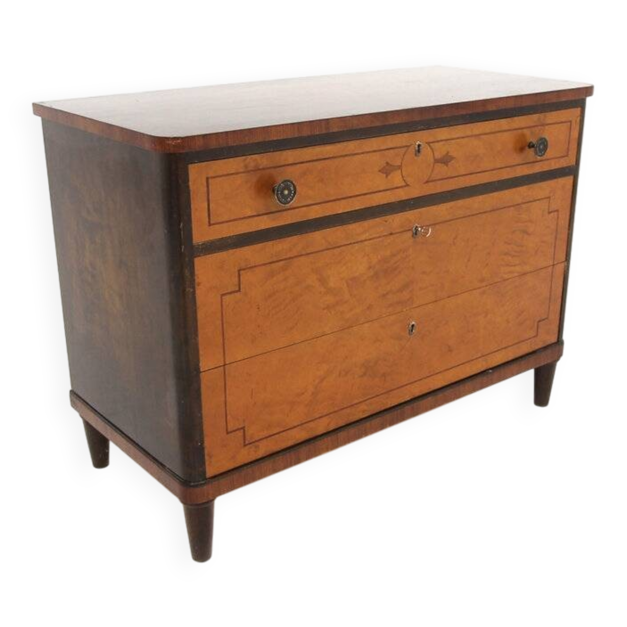 Scandinavian mahogany chest of drawers, Swedish Grace, Sweden, 1920