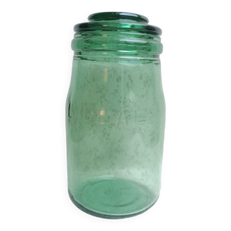 Bocal vintage verre vert l'ideale