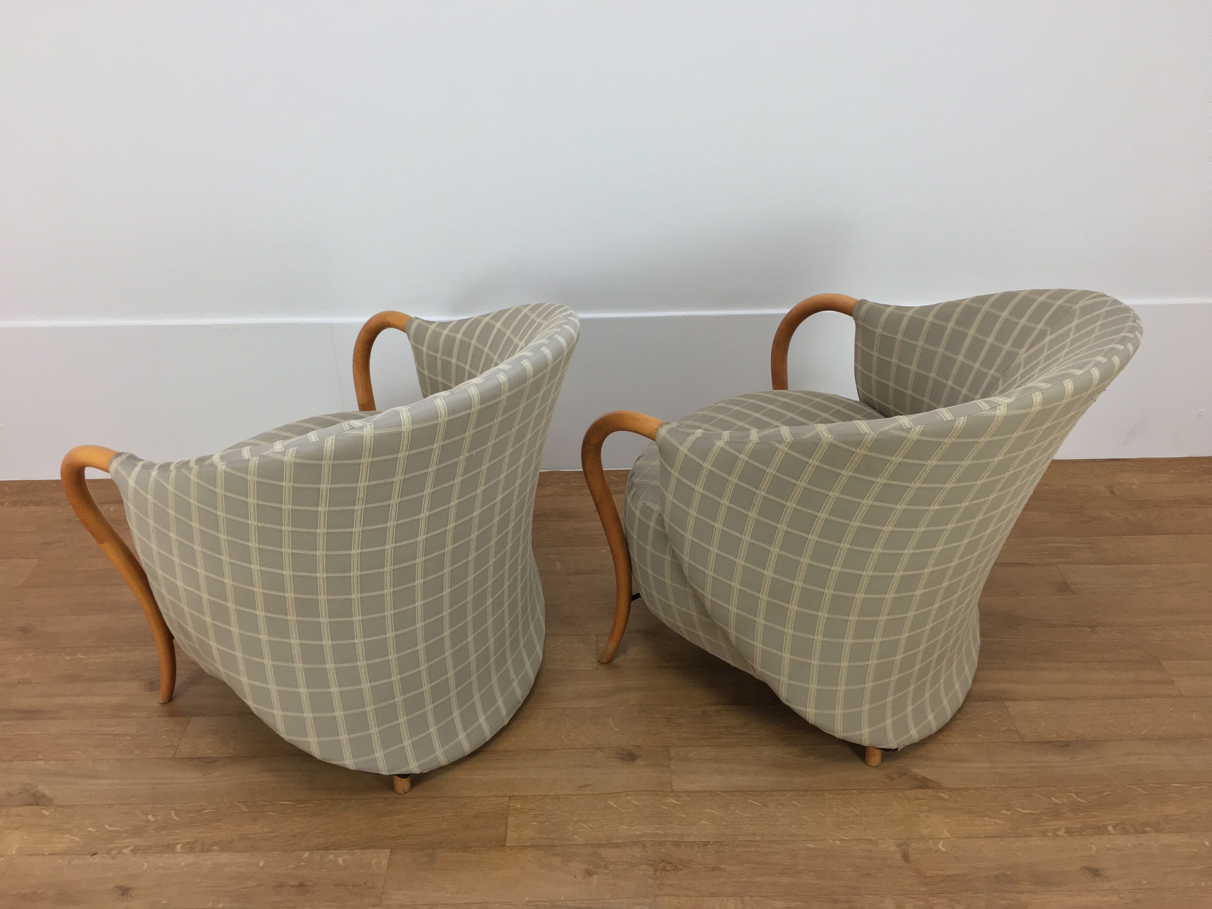 Pair of 80's Cinna design armchairs