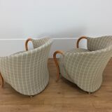 Pair of 80's Cinna design armchairs
