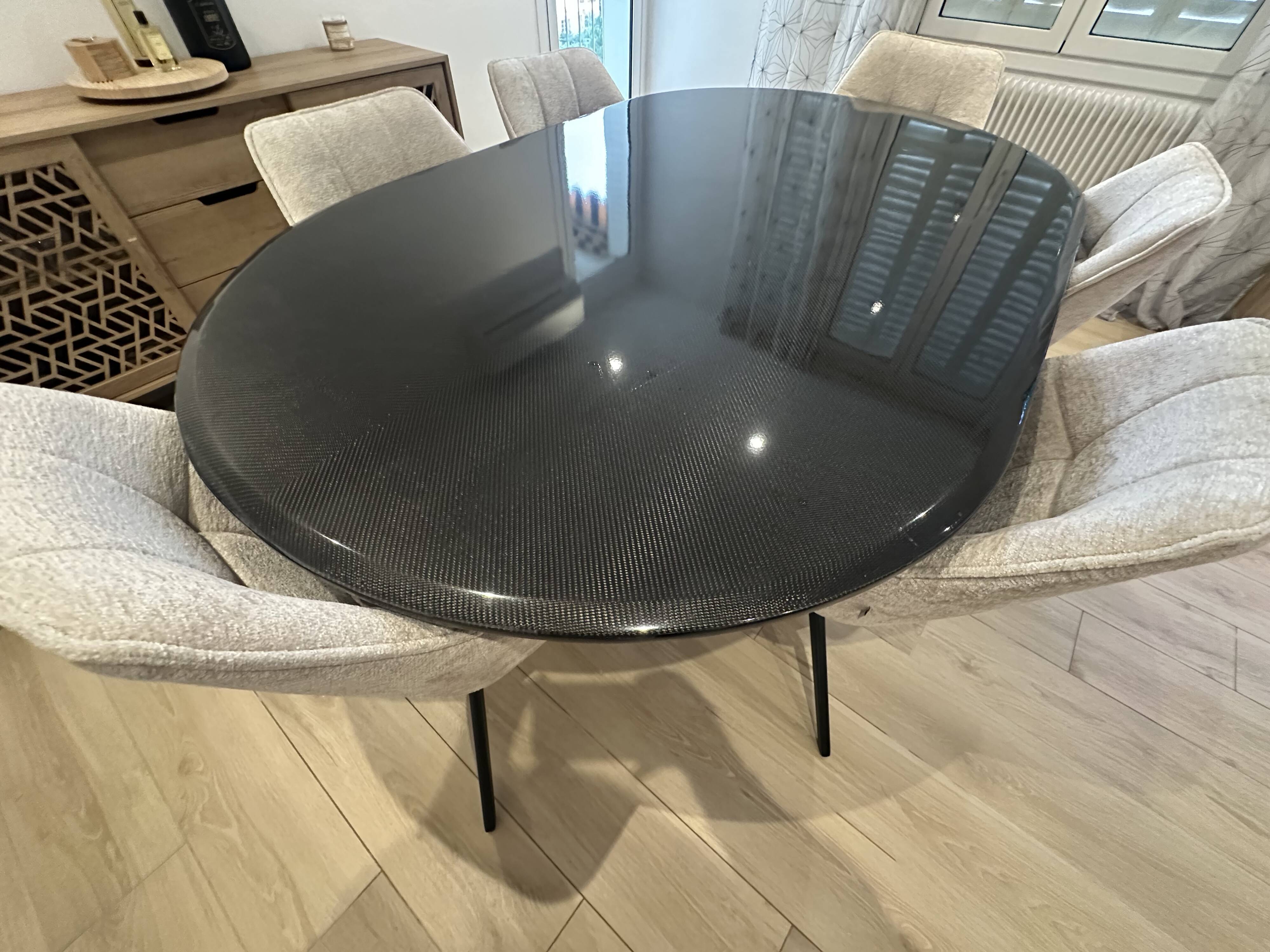Carbon fiber dining table