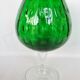 Vase Calice verre d'Empoli vert centre de table sur pied 38 cm coupe collection