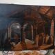 Ancient Table Large Sketch in Oil on Panel Convent of the Brothers 19th Century