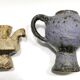 Pair of small ceramics from 1973 by Van Woerden for Vest Gouda