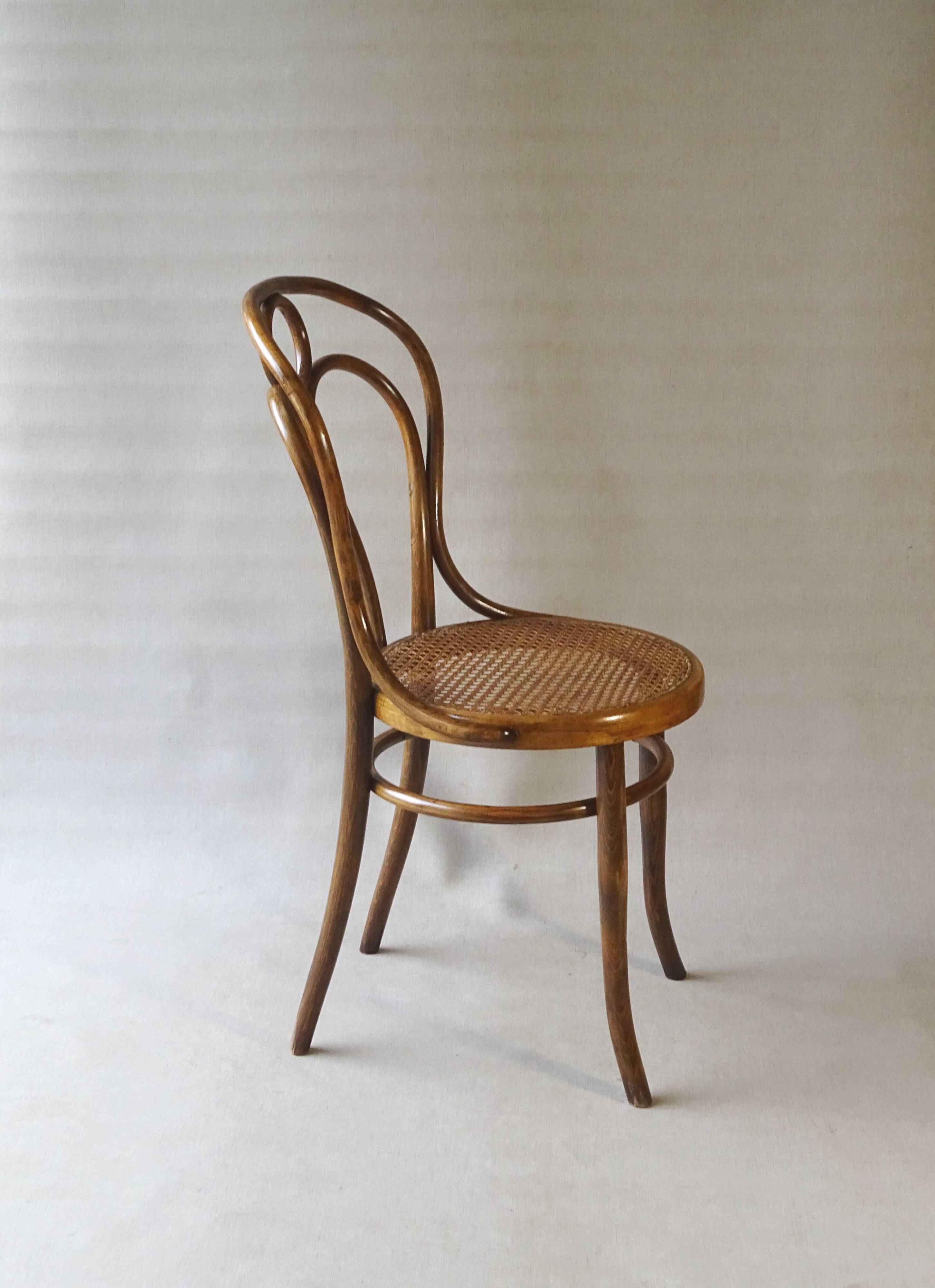 Engelstuhl cane bistro chair by Hofmann Austria