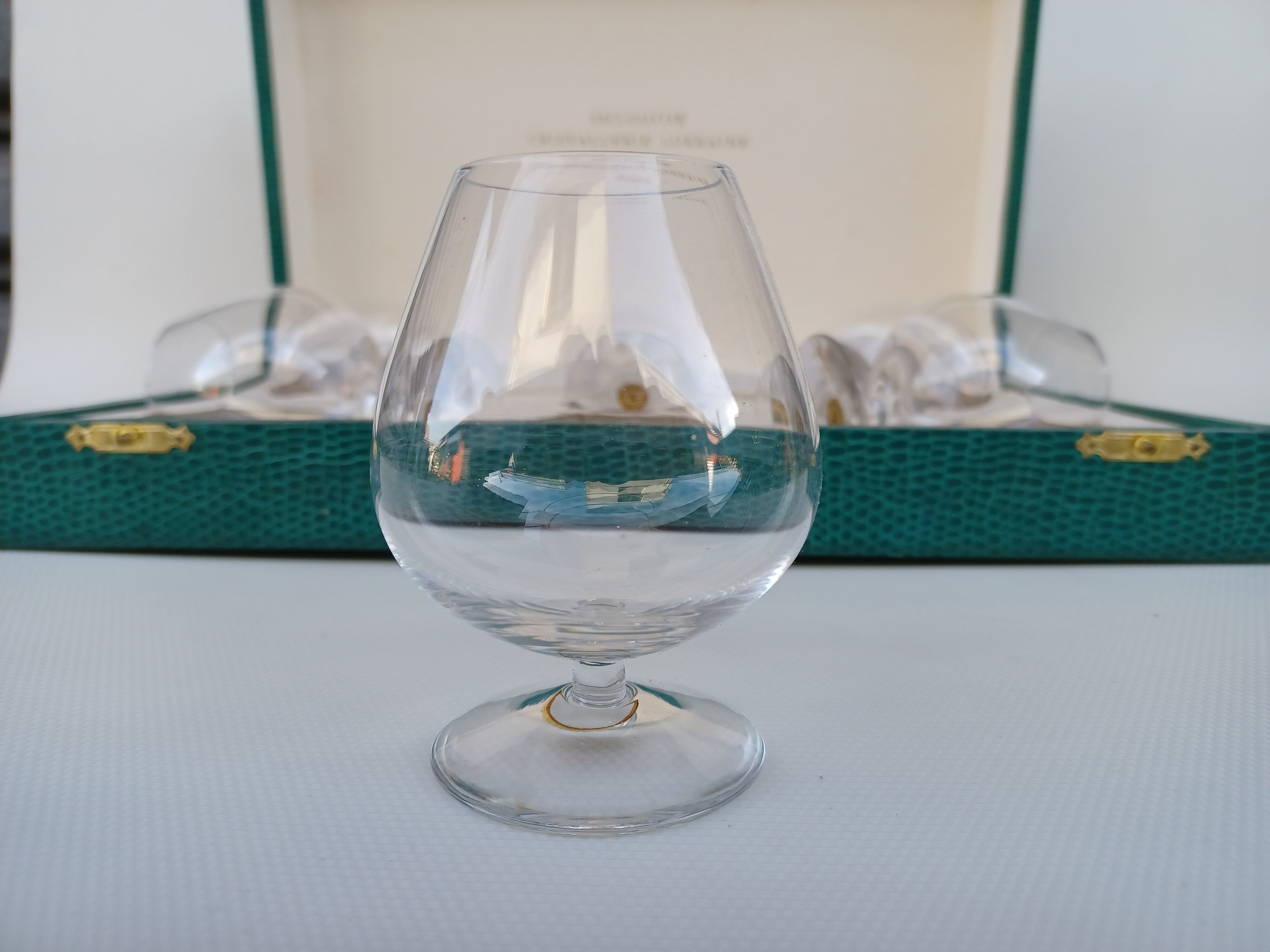 Box of 6 digestive glasses in lorraine crystal 50