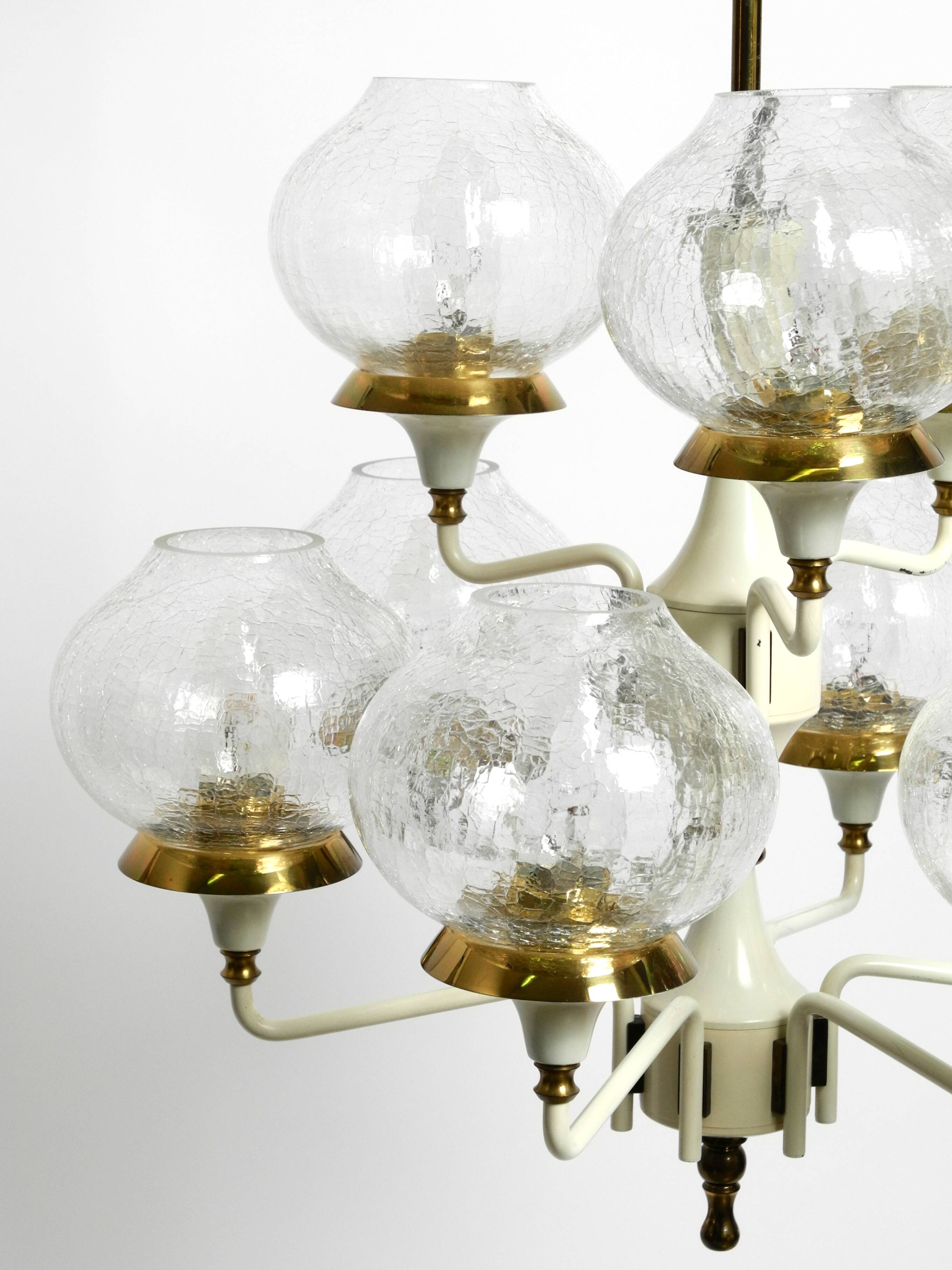 Beautiful 1960s brass glass Tulipan ceiling lamp by Hans Agne Jakobsson