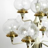 Beautiful 1960s brass glass Tulipan ceiling lamp by Hans Agne Jakobsson