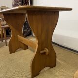 Ensemble table et 4 chaises en bois vintage