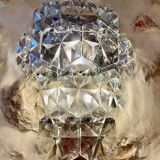 Kinkeldey glass and chrome wall lamp, XXL model, 1970s