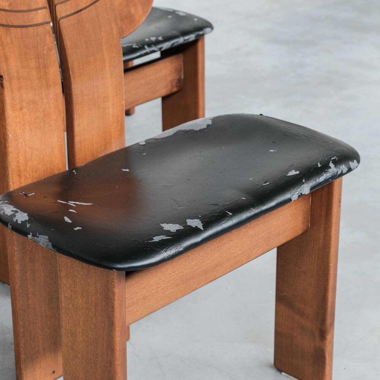 Set of Six 'Africa' Mid-Century Italian Dining Chairs by Scarpa