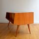 Scandinavian feet compass desk 1960 vintage teak