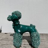 Spaghetti Green Ceramic Poodle Dog
