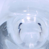 Signed carafe in transparent glass with cap
