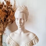 Resin women's bust, signed F.G.