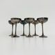 Ensemble de 6 coupes à champagne en laiton argenté, années 1970, Italie.