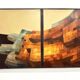 Modernist diptych, oil on canvas