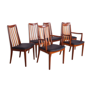 chaises en teck et cuir