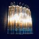 Hollywood Regency Style Glass & Brass Wall Lamp from Massive, Italy, 1980s
