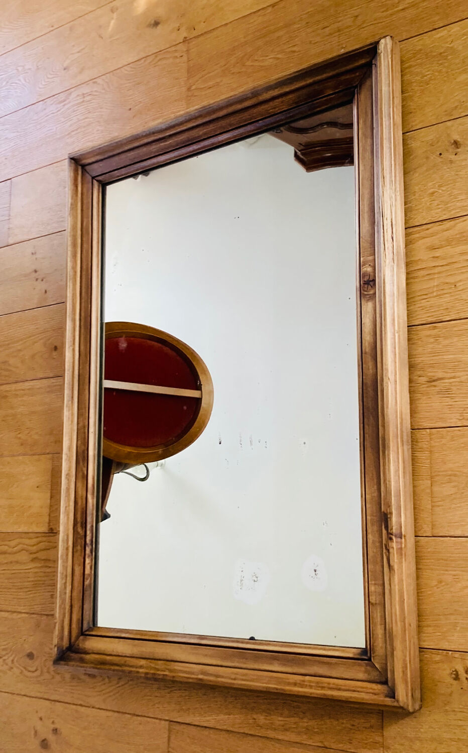 Large 19th century wall mirror in solid wood (available)