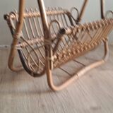 Rattan magazine rack