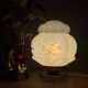 Vintage Art Deco globe table lamp in white Clichy glass