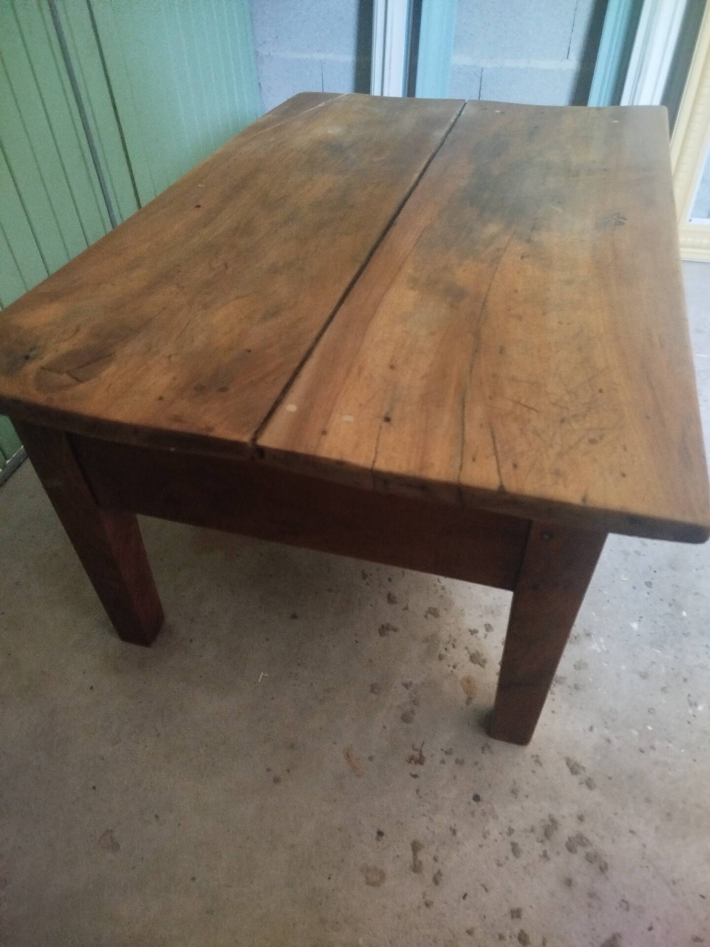 Old solid wood table
