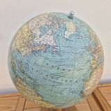 Terrestrial Globe World Map signed Gérard Barrière and Thomas Period 1930s