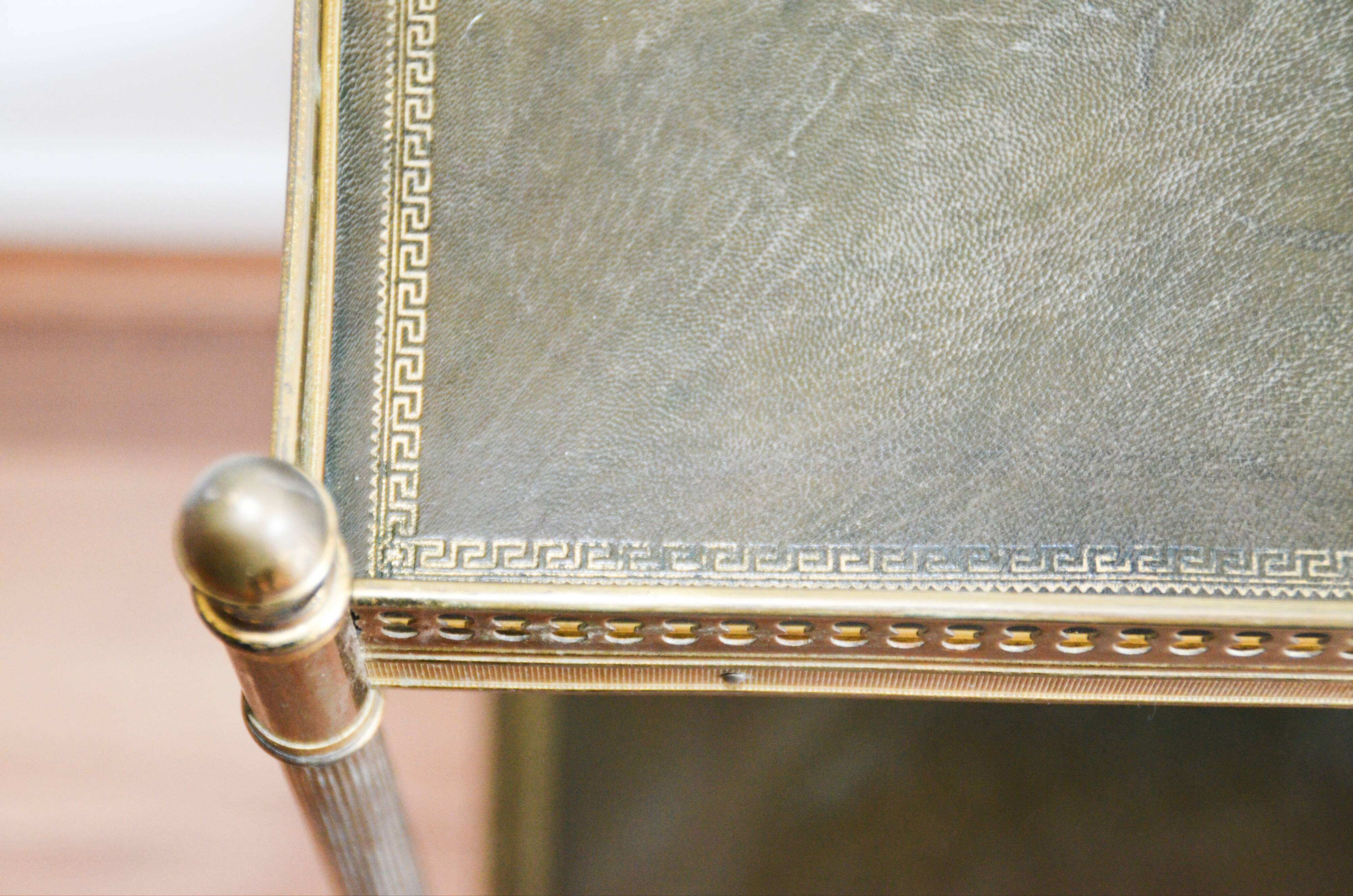Bedside side brass table