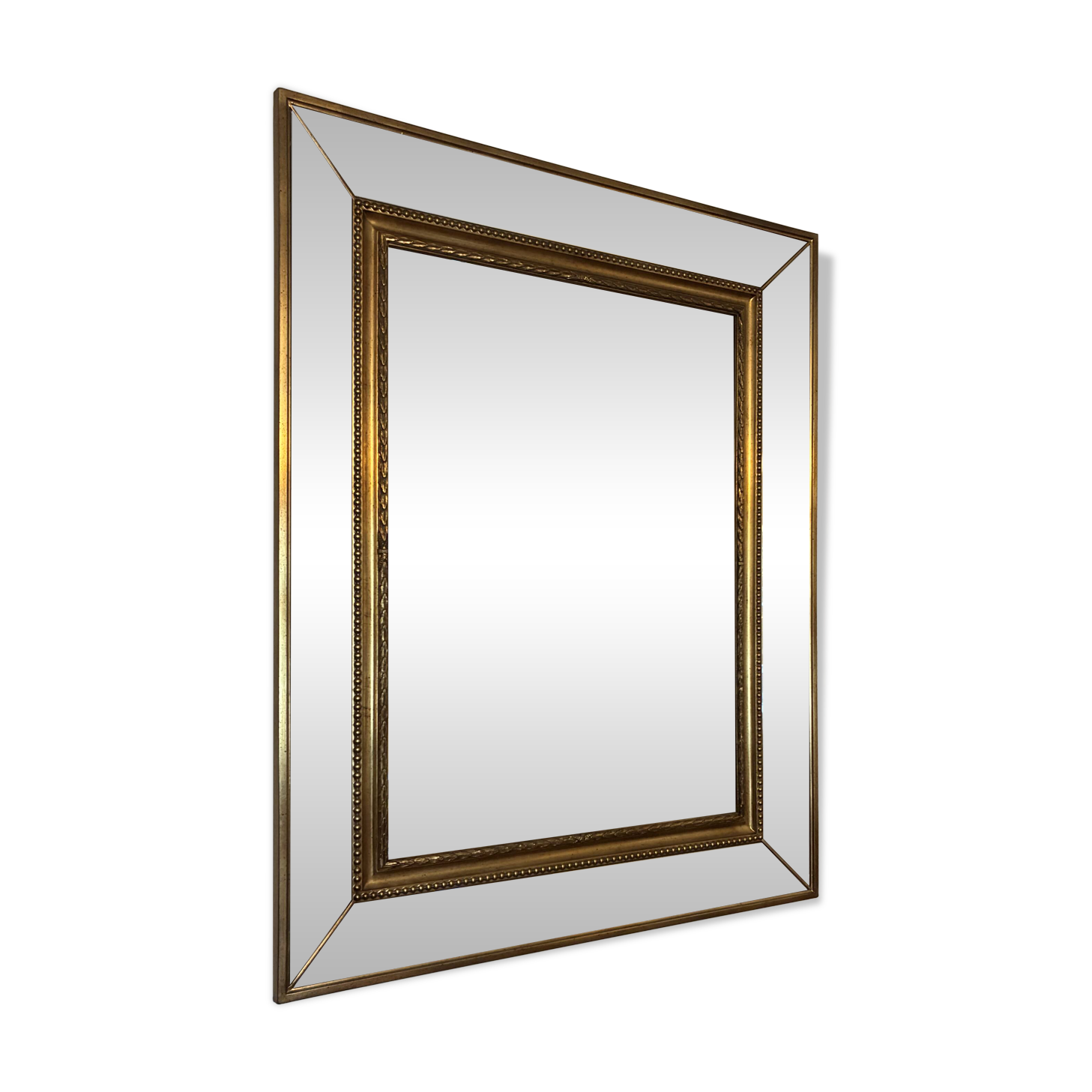 Grand Miroir à Parecloses Doré - Style Classique