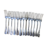 White alloy metal forks with punch