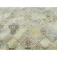 Decorative Oushak Wool Area Rug with Geometric Design. Hand-knotted Beige Carpet