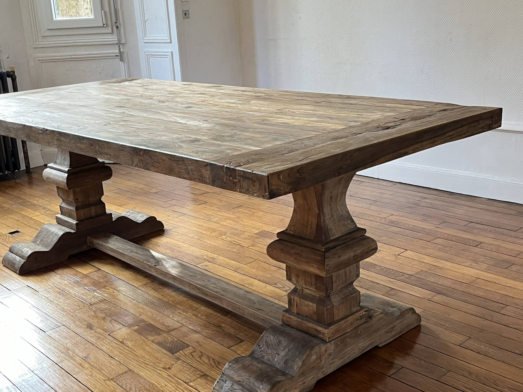 Table monastère en bois ancien - Spirito 200 par 100 cm