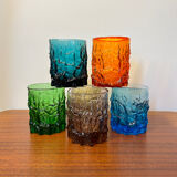 Set of 6 Geoffrey Baxter glasses from the 60s