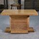 Oak side table attributed to Gaston Poisson, 1960s.