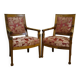 Paire de fauteuils anciens en noyer – époque Empire, Restauration
