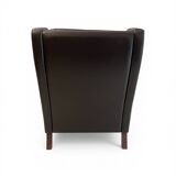 Leather wingback chair