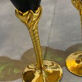 6 Murano champagne flutes