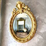 Antique oval mirror from the 19th century