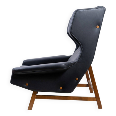 Fauteuil à oreilles 877 par Gianfranco Frattini pour Cassina 1959