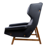 Fauteuil à oreilles 877 par Gianfranco Frattini pour Cassina 1959