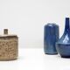 Rogier Vandeweghe, Blue-Glazed Tapered Vase for Amphora