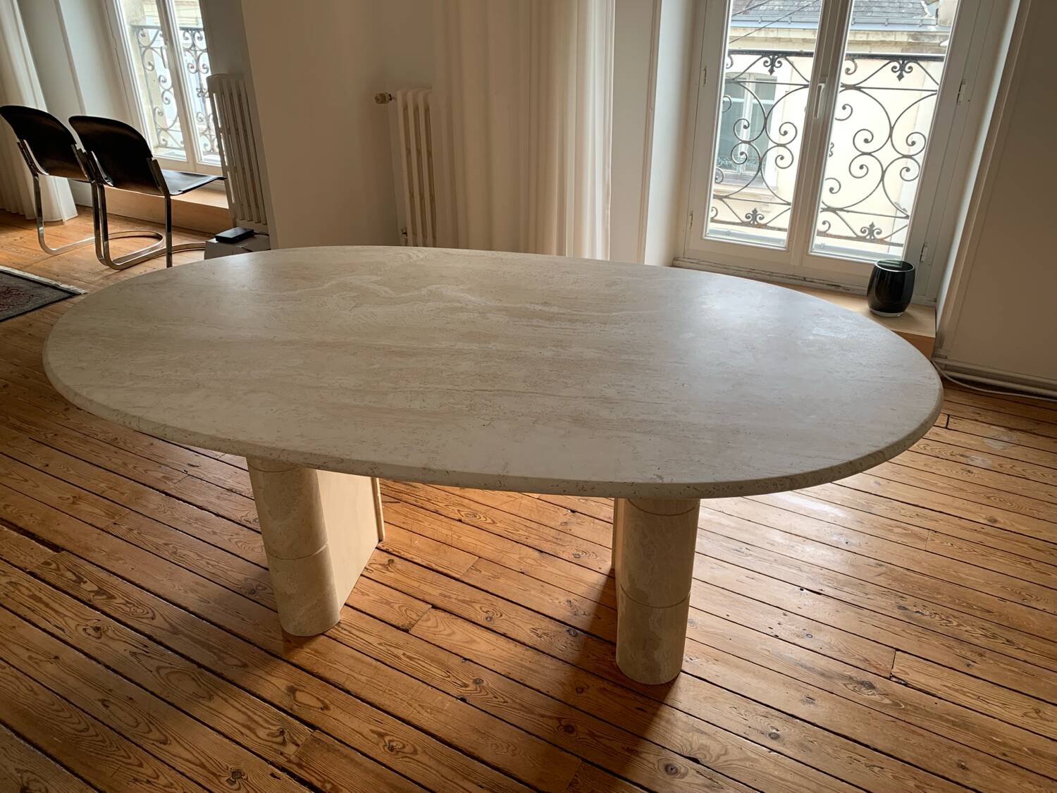 Roche Bobois travertine table