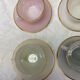 6 vintage cups in iridescent glass